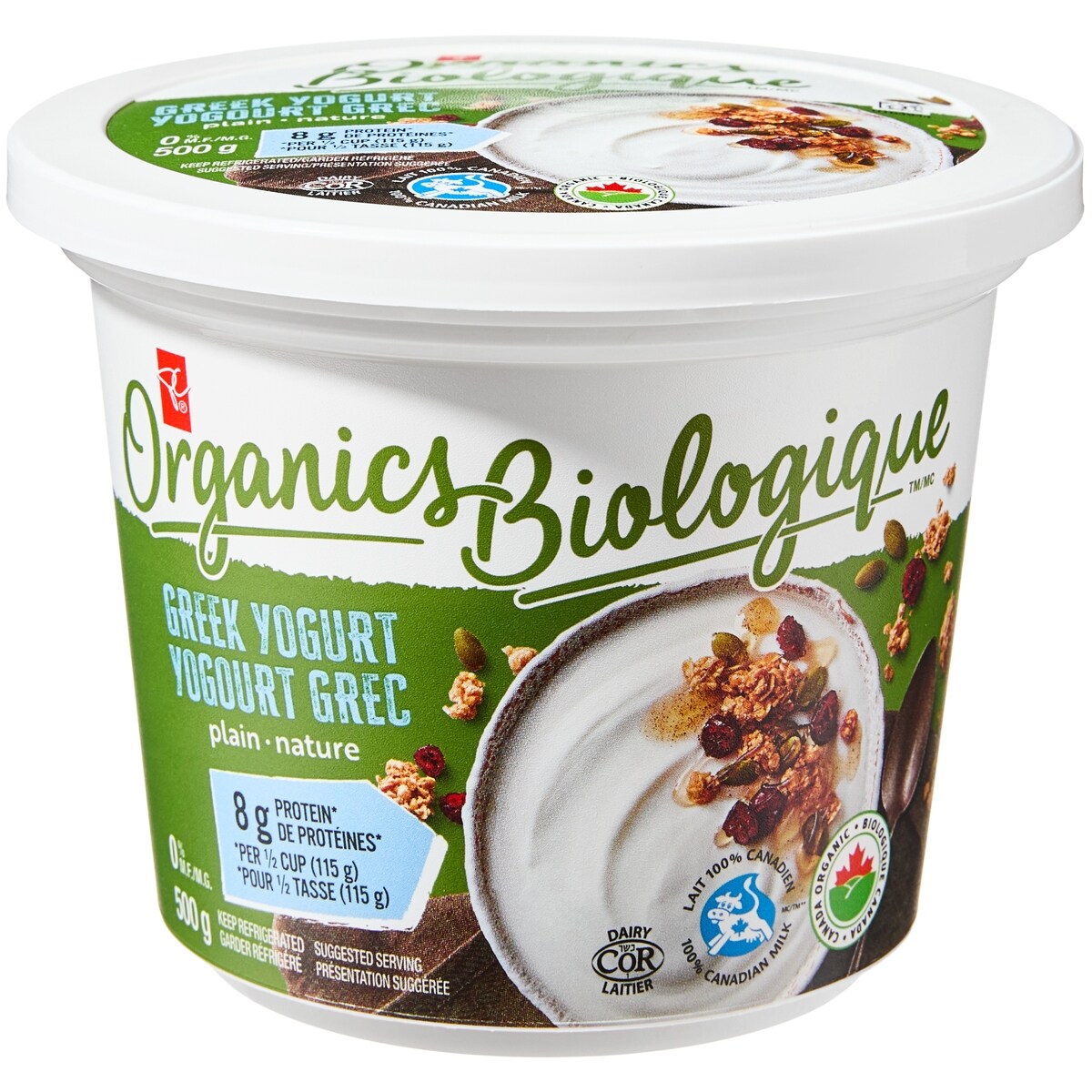PC Organics Plain Greek Yogurt