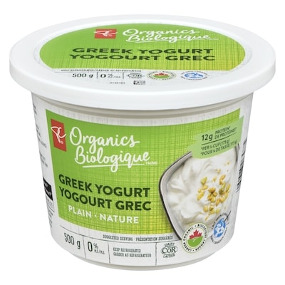 PC Biologique Yogourt Grec Nature 500 g, 1,26 $/100g