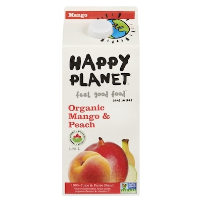 Happy Planet Organic Mango & Peach Juice 1.75 l, $0.40/100ml