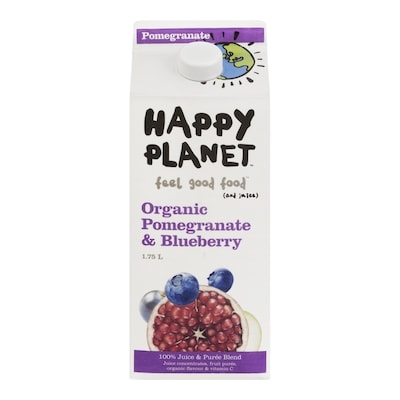 Happy Planet Organic Pomegranate & Blueberry Juice 1.75 l, $0.46/100ml