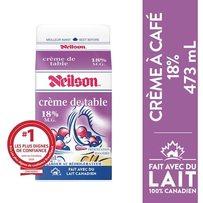 Neilson Crème de table 18% 473 ml, 1,03 $/100ml