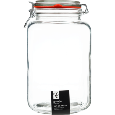 President's Choice Square Clip Top Jar 3.6L 1 ea, $13.00/1ea