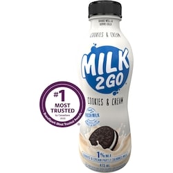 Milk 2 Go 1% Cookies and Cream Partly Skimmed Milk - 473 ml