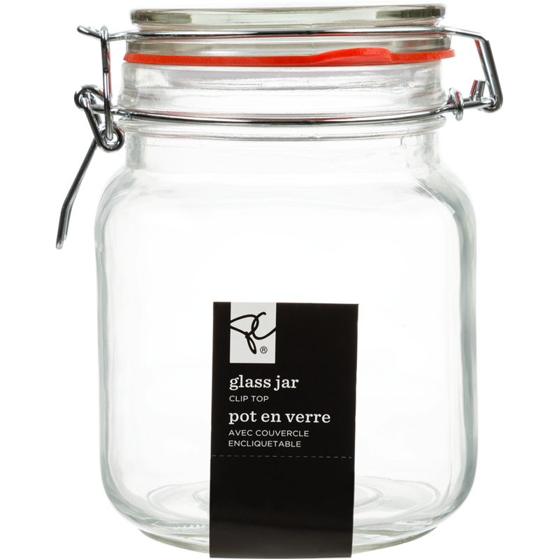 Square Clip Top Jar 1L