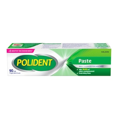 Polident Pâte Menthe fraîche 90 ml, 8,32 $/100ml