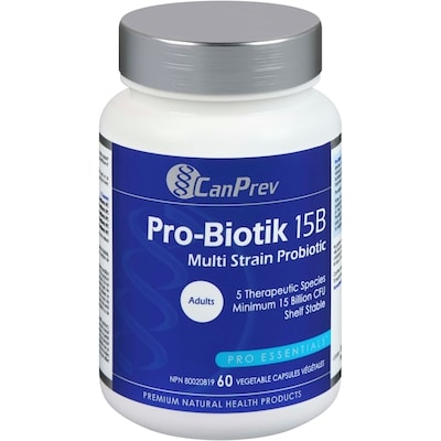 CanPrev Vegetable Capsules Pro-Biotik 15B Adults 60 ea, $0.53/1ea