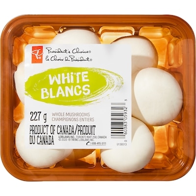 le Choix du Président Champignons blancs entiers 227 g, 1,10 $/100g