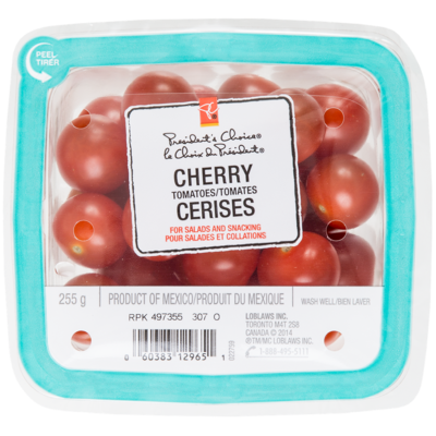 President's Choice Cherry Tomatoes 255 g, $2.98/1ea