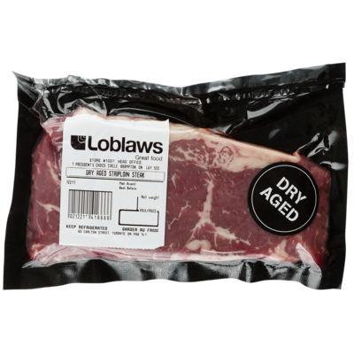 null Bifteck de contre-filet vieilli à sec 72,73 $/1kg 33,00 $/1lb