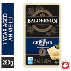 Balderson 1 Year Aged Cheddar Cheese 280 g, $4.46/100g
