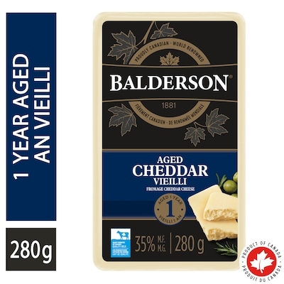 Balderson 1 Year Aged Cheddar Cheese 280 g, $4.82/100g