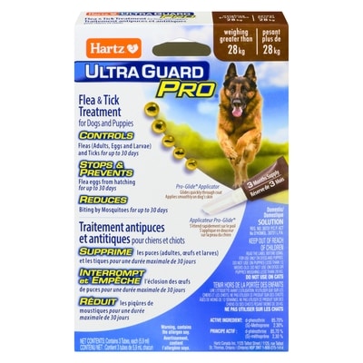 Hartz UltraGuard Pro Flea & Tick Drops for Dogs Over 60 lbs 3 ea, $7.00/1ea