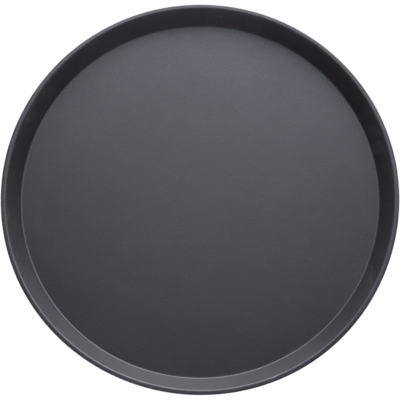 null Black 16" Round Nonskid Treadlite Fiberglass Serving Tray 1 ea, $19.99/1ea