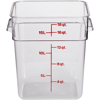 null Contenant carré pour aliments 17 L 1 ea, 44,99 $/1ch