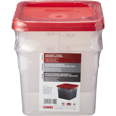 null Contenant carré avec couvercle 5,7 L 2x1.0 ea, 19,00 $/1ch