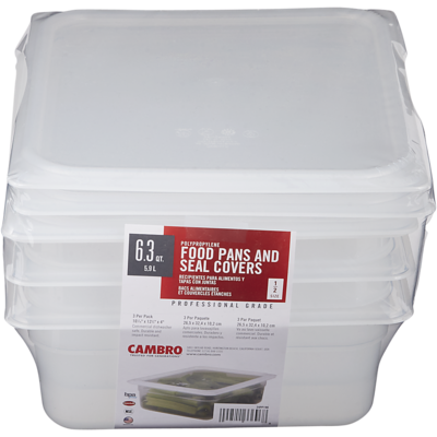 null Bac pour aliments avec couvercle 0,5 po x 4 po 3x1.0 ea, 17,33 $/1ch