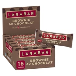 Larabar Barre énergétique Fruit et noix, Brownies au chocolat, 16/paquet 16x45.0 g, 4,03 $/100g