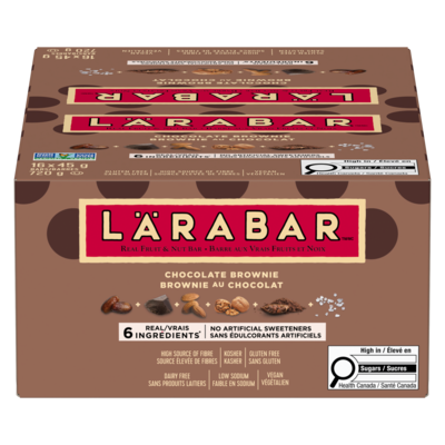 Larabar Barre énergétique Fruit et noix, Brownies au chocolat, 16/paquet 16x45.0 g, 3,06 $/100g