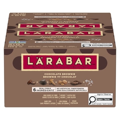 Barre énergétique Fruit et noix, Brownies au chocolat, 16/paquet