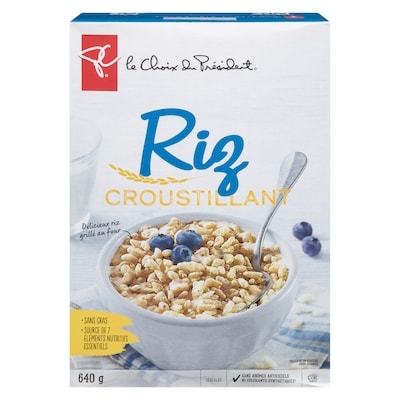 le Choix du Président Céréales de riz croquant 640 g, 1,02 $/100g