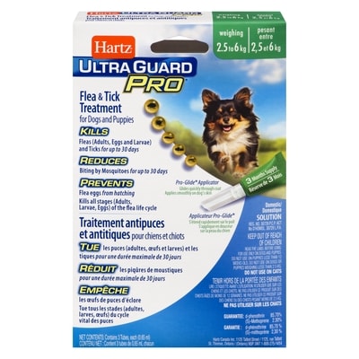 Hartz UltraGuard Pro Flea & Tick Drops for Dogs Under 16lbs 3 ea, $7.00/1ea