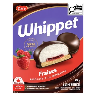 Dare Biscuits Whippet Fraises 285 g, 1,40 $/100g