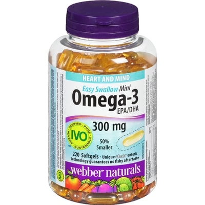 Webber Naturals Heart And Mind Omega-3 Mini 220 ea, $0.09/1ea