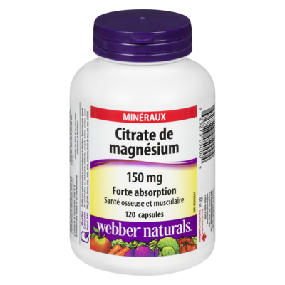 Webber Naturals Capsules de citrate de magnésium 120 ea, 0,11 $/1ch