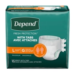 Incontinence Protection with Tabs, Maximum Absorbency, L, 16 Count