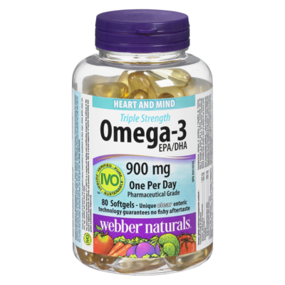 Webber Naturals Omega-3, Triple Strength 80 ea, $0.24/1ea