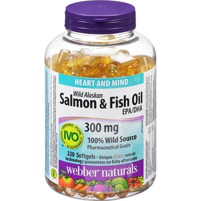 Webber Naturals Heart And Mind Wild Salmon & Fish Oils 220 ea, $0.09/1ea