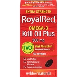 RoyalRed Omega-3 Krill Oil Plus, 500mg