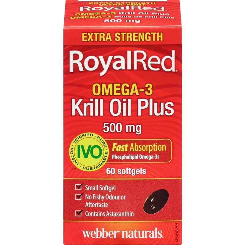 RoyalRed Omega-3 Krill Oil Plus, 500mg