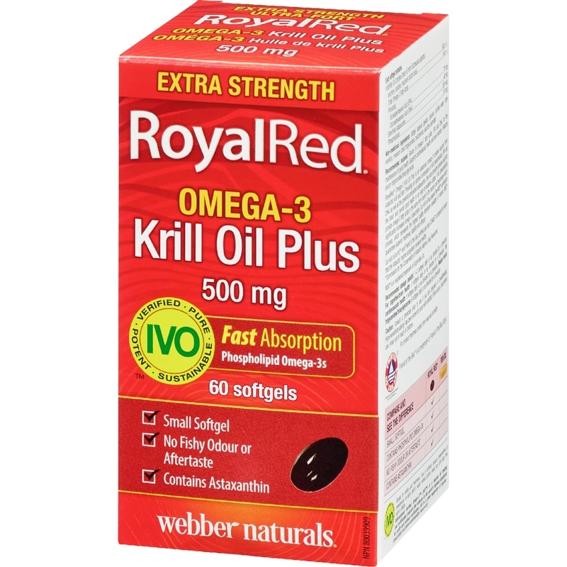 RoyalRed Omega-3 Krill Oil Plus, 500mg
