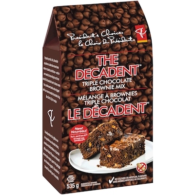 le Choix du Président Mélange à brownies triple chocolat Le décadent 535 g, 1,12 $/100g