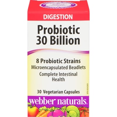 Webber Naturals Digestion Probiotic 30 Billion 30 ea, $0.52/1ea