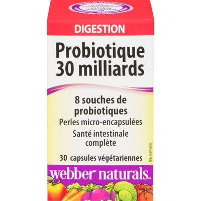 Webber Naturals Probiotique 30 milliards de cellules actives 30 ea, 0,55 $/1ch