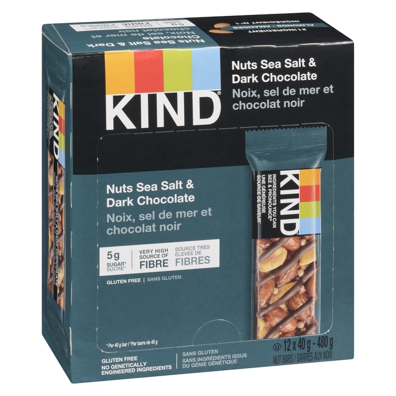 Nuts, Sea Salt & Dark Chocolate Bars, 12-Pack