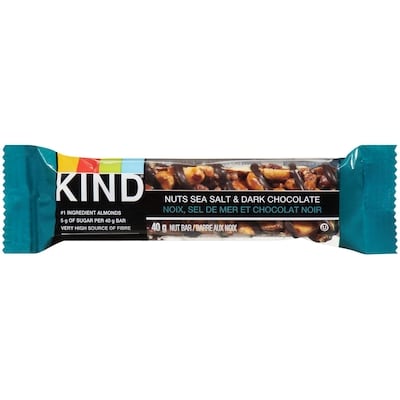 Kind Barres Noix, sel de mer et chocolat noir 40 g, 4,98 $/100g