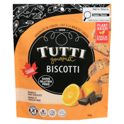 Tutti Gourmet Organic Gluten-Free Chocolate Biscotti 180 g, $4.44/100g