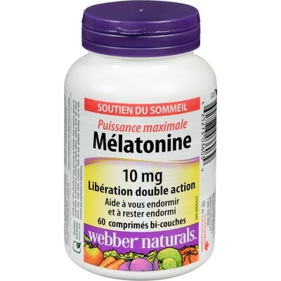 Webber Naturals Comprimés de mélatonine force maximale 10 mg 60 ea, 0,21 $/1ch