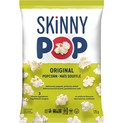 SkinnyPop Popcorn Skinny Pop Popcorn, Original 125 g, $3.59/100g