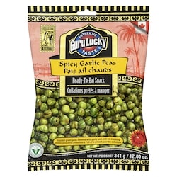 Guru Lucky Spicy Garlic Peas 341 g, $0.96/100g