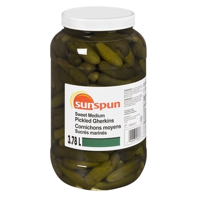 Sunspun Cornichons sucrés marinés, moyens 3.78 l, 0,71 $/100ml