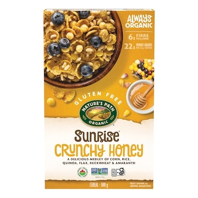 Nature's Path Organic Sunrise Crunchy Honey Cereal 300 g, $1.50/100g
