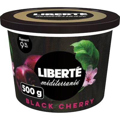 Liberte Méditerranée 9% Yogurt, Black Cherry 500 g, $0.67/100g