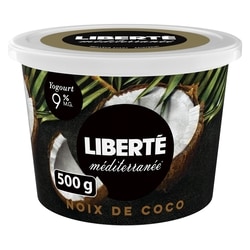 Liberté Yogourt Méditerranée 9 %, noix de coco 500 g, 0,78 $/100g