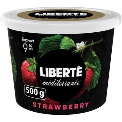 Liberte Méditerranée 9% Yogurt, Strawberry 500 g, $1.30/100g