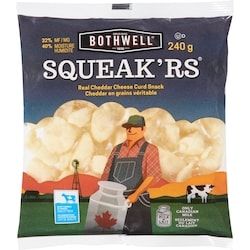 Bothwell Squeak'rs White Cheese Curds 240 g, $3.75/100g