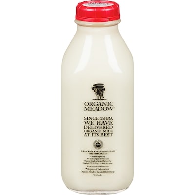 Organic Meadow Organic Whole Milk 3.8 % M.F. 946 ml, $0.53/100ml
